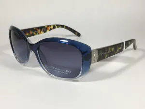 Tahari Oval Sunglasses Blue And Tortoise Frame Blue Lens TH754 BLTS