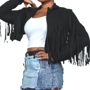 Tasseled Suede Jacket