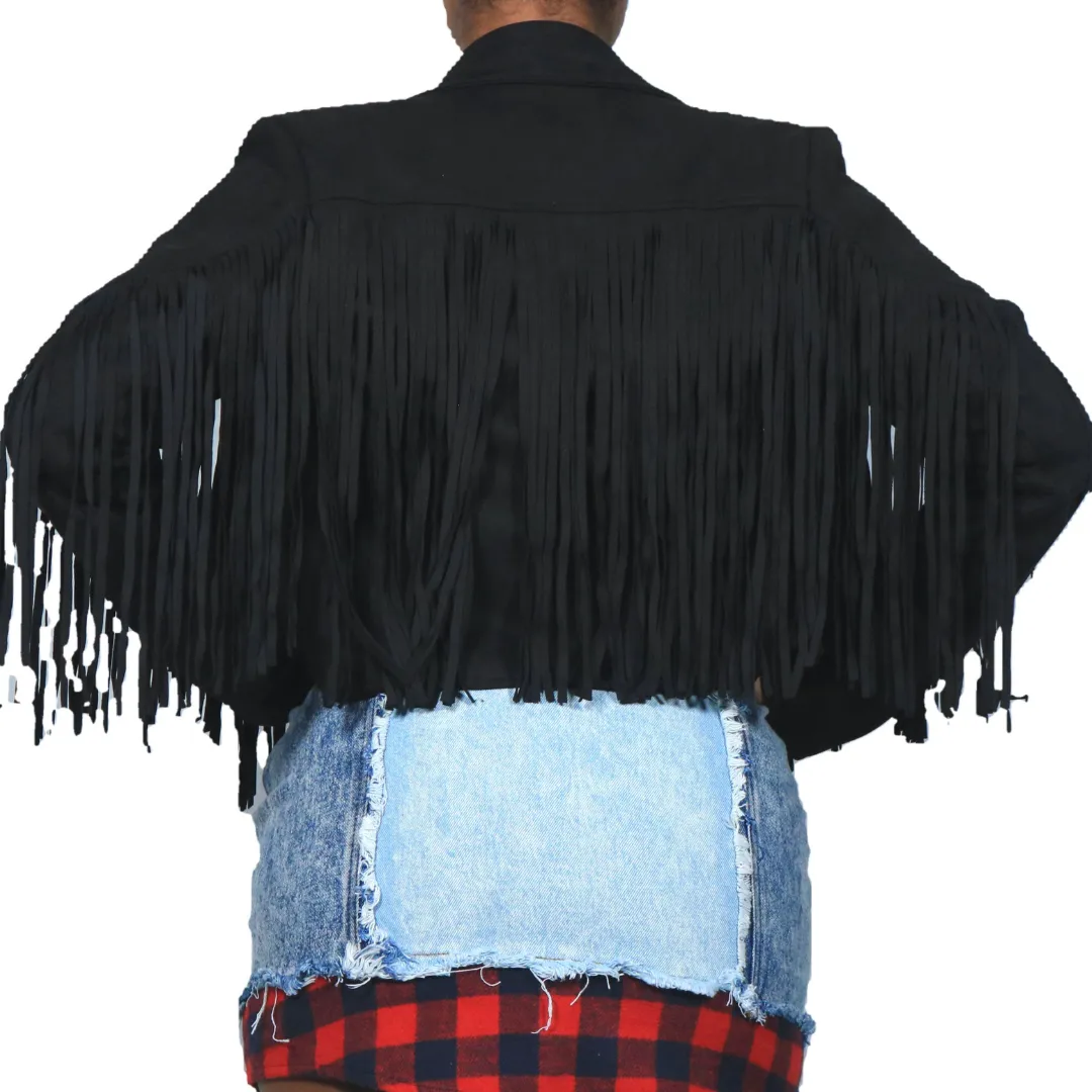 Tasseled Suede Jacket