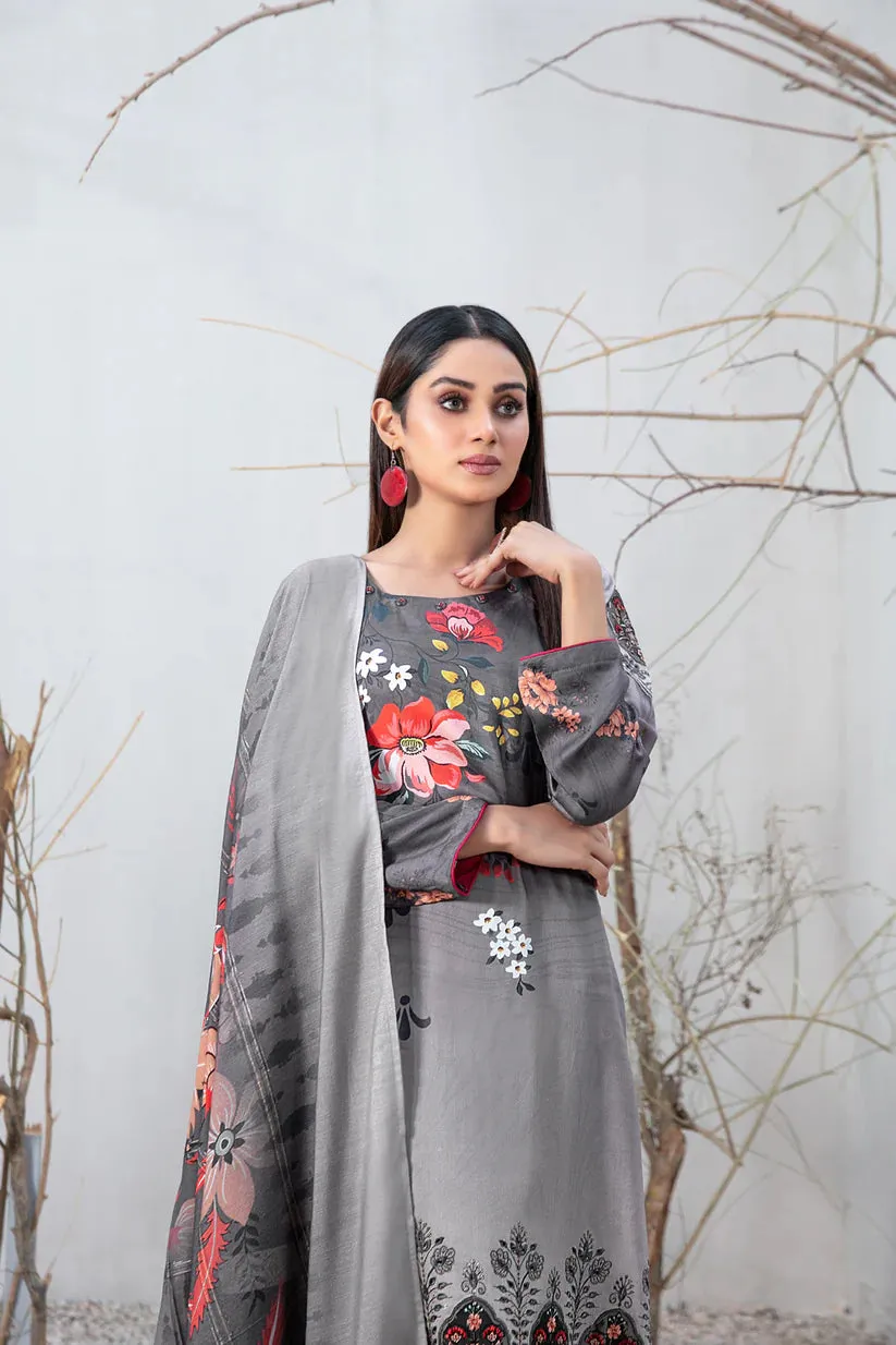Tawakkal Fabrics - Serwa - 3 Pc Digital Printed Collection - D-1286