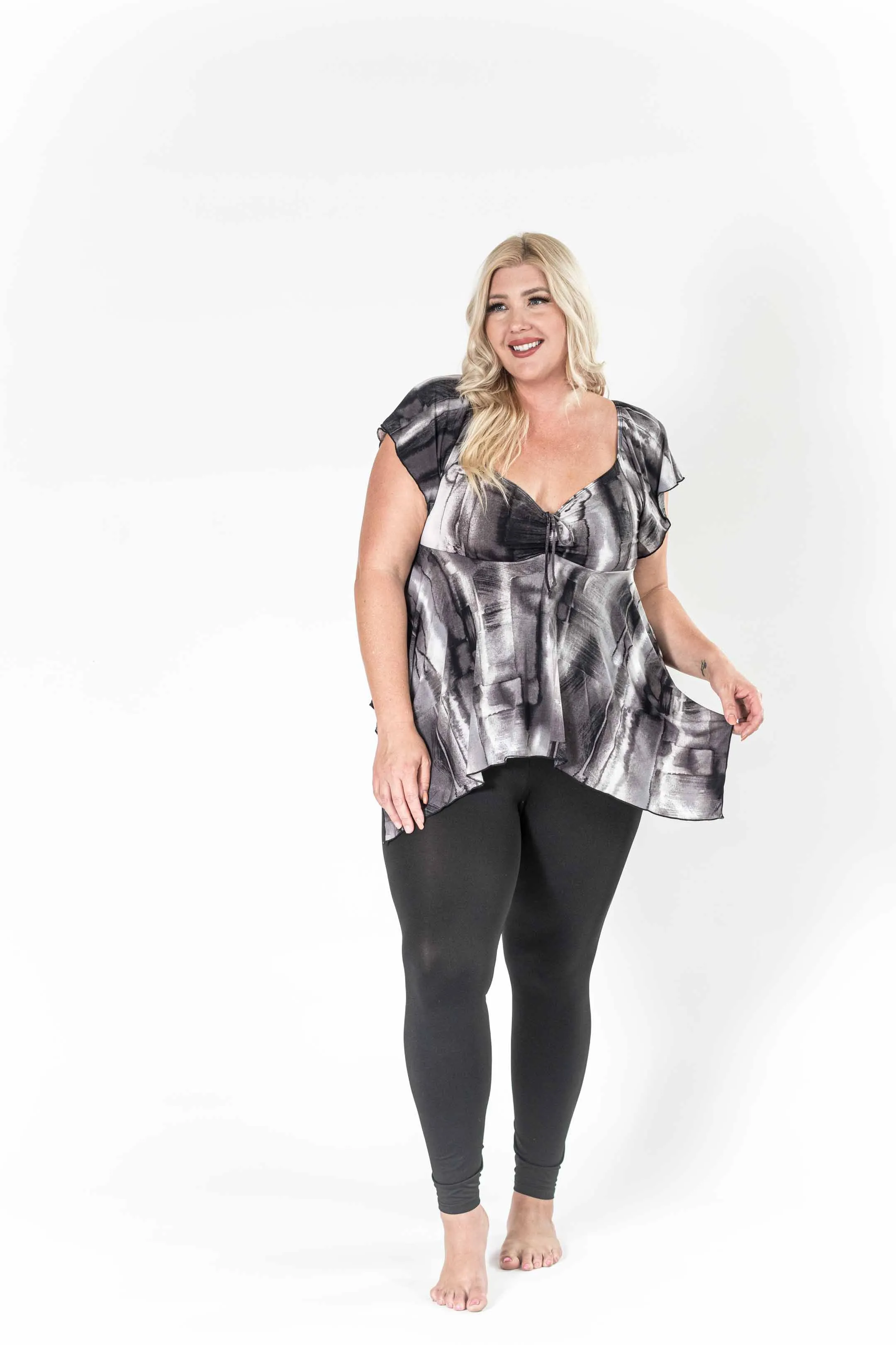 The Gray Rhinestones Top