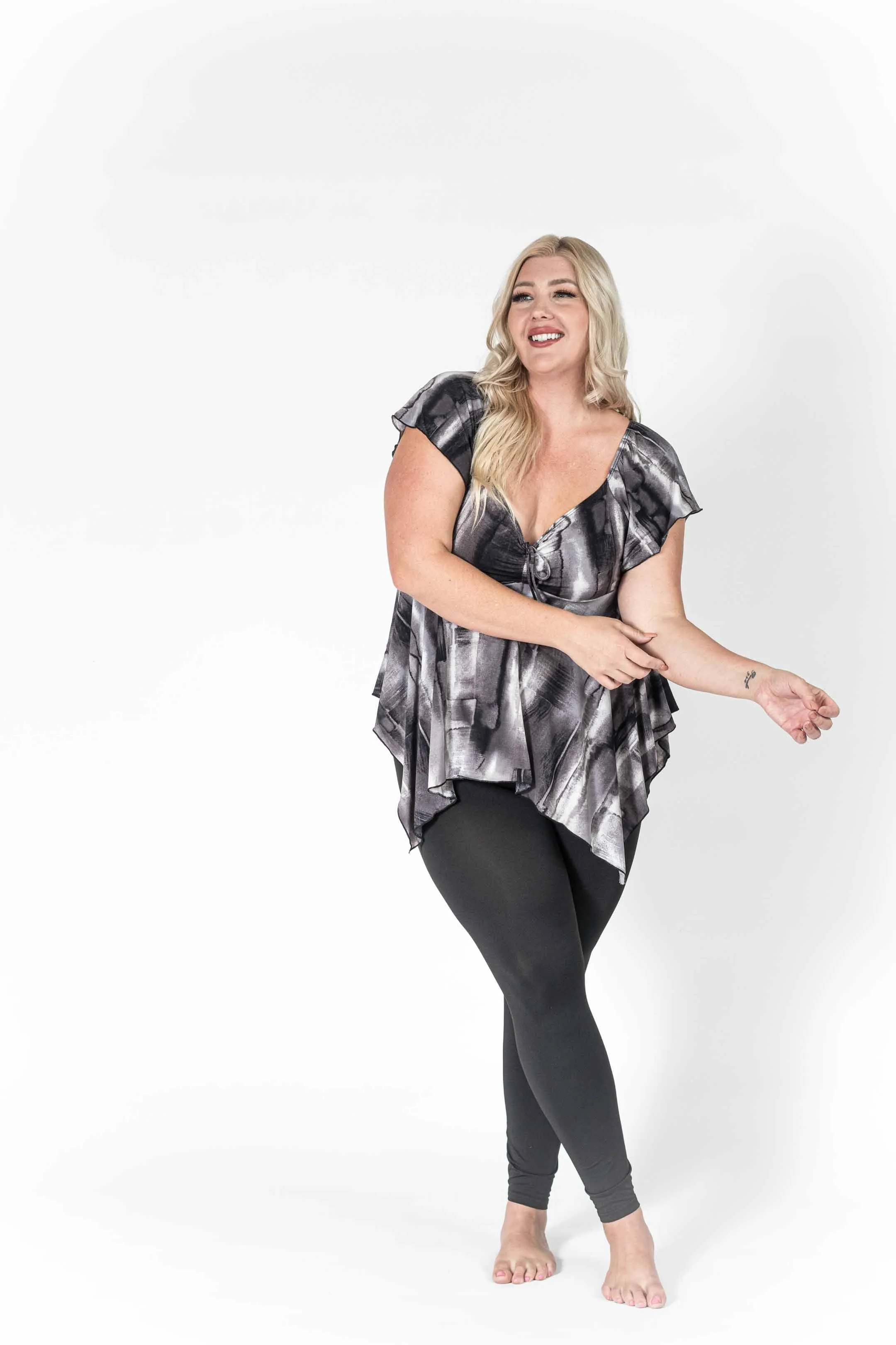 The Gray Rhinestones Top