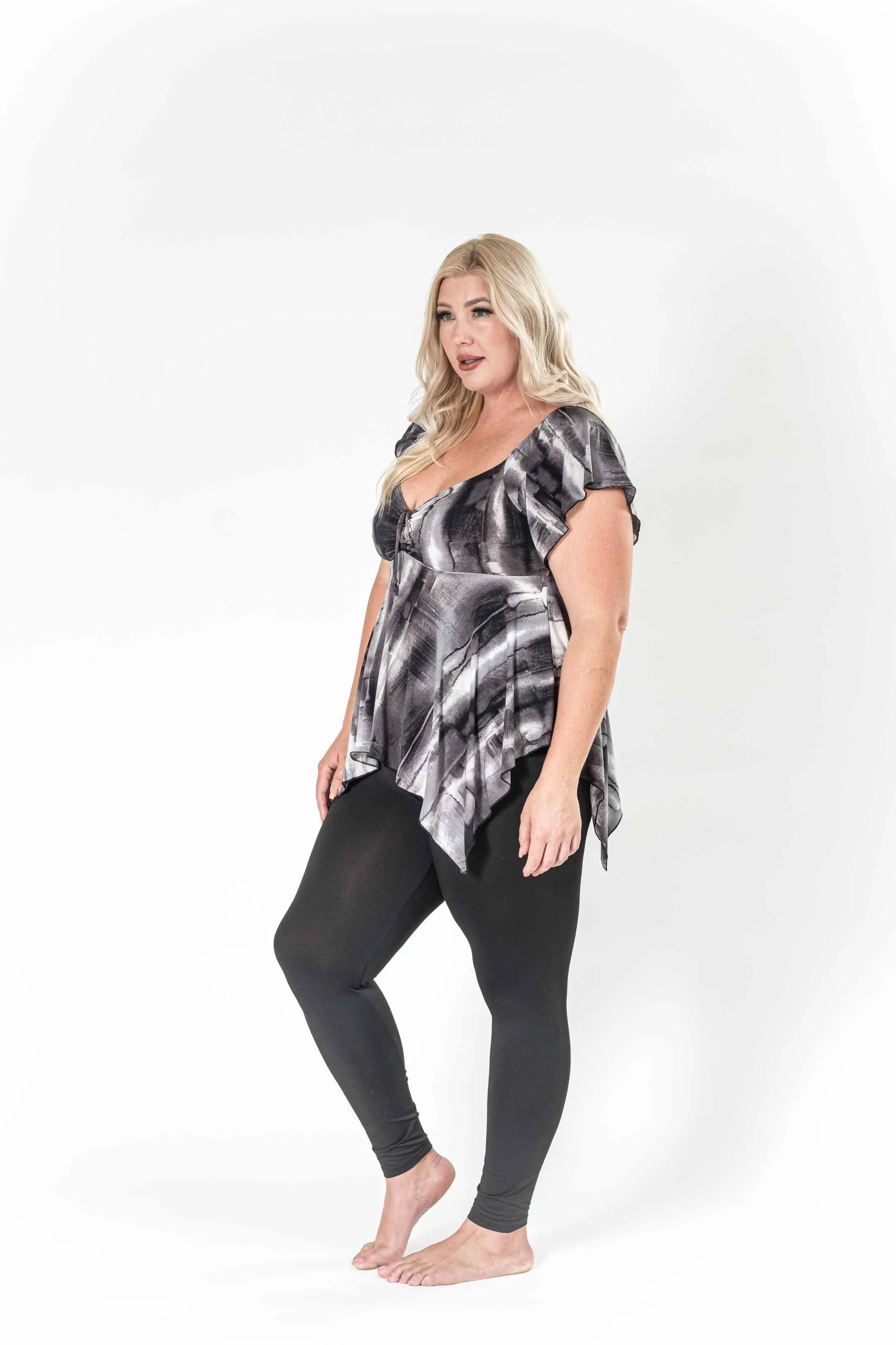 The Gray Rhinestones Top