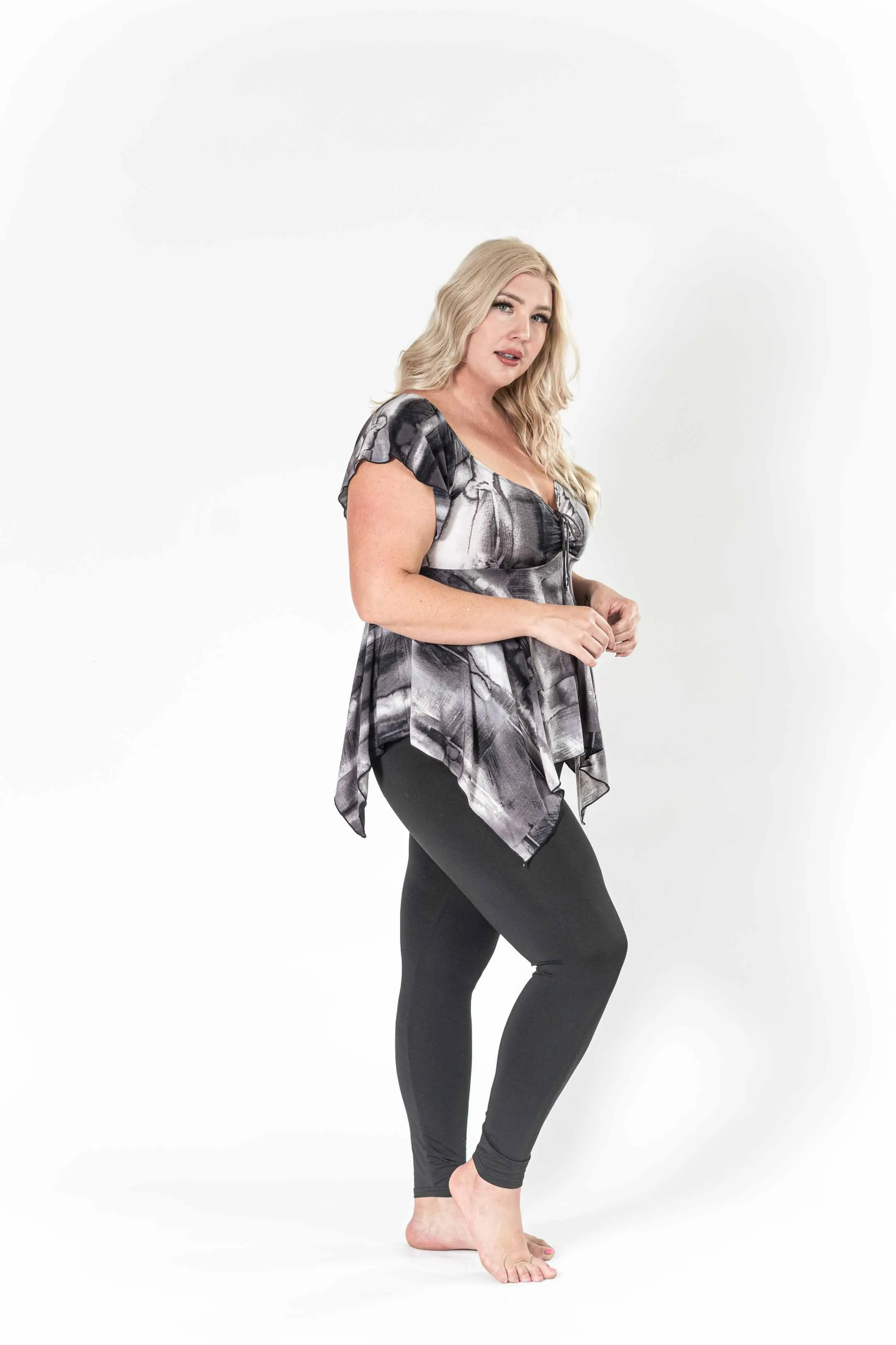 The Gray Rhinestones Top