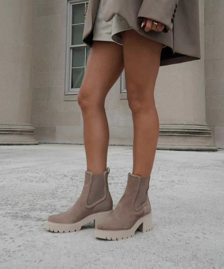 The Hawk H2O Booties by Dolce Vita - Mushroom Suede *WATERPROOF