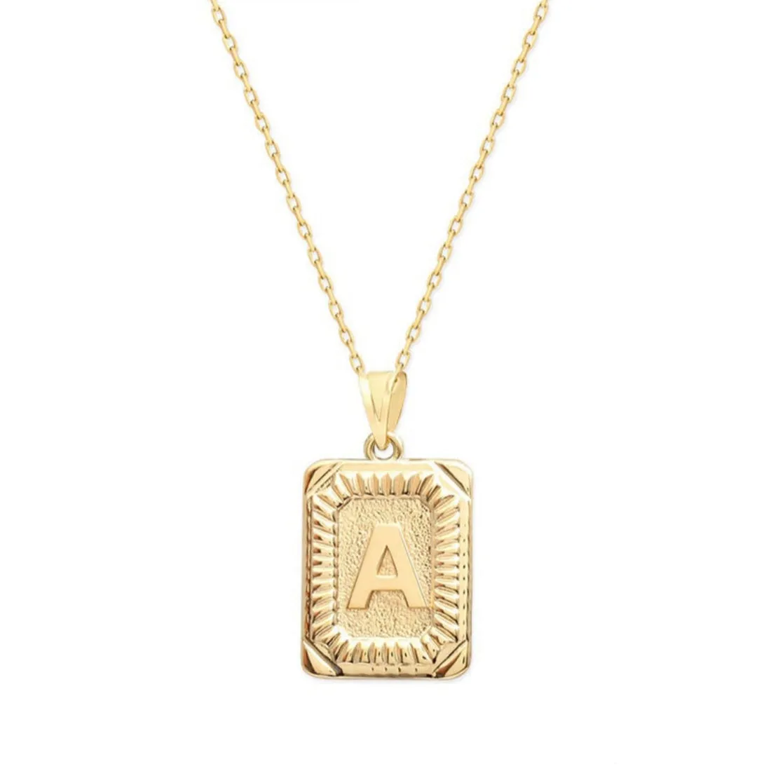 The Square Initial Necklace
