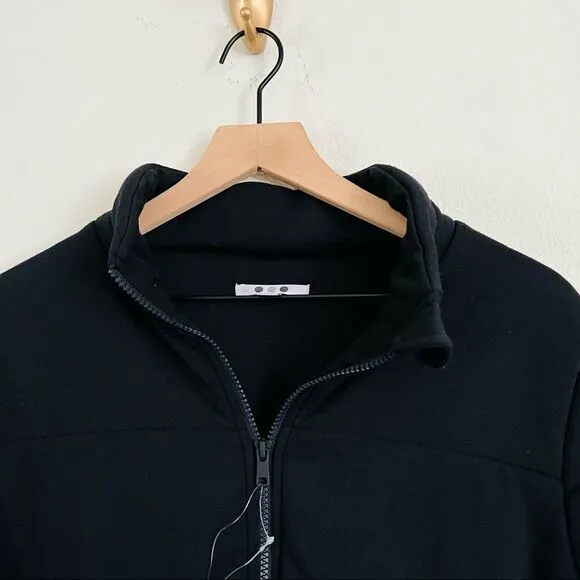 Three Dots Women's Black Full Zip Puffer Jacket Size Medium NWT