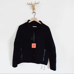 Three Dots Women's Black Full Zip Puffer Jacket Size Medium NWT