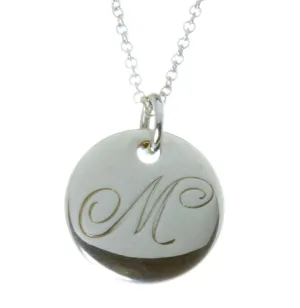 Tiffany & Co. Notes Alphabet "M" Disc Pendant