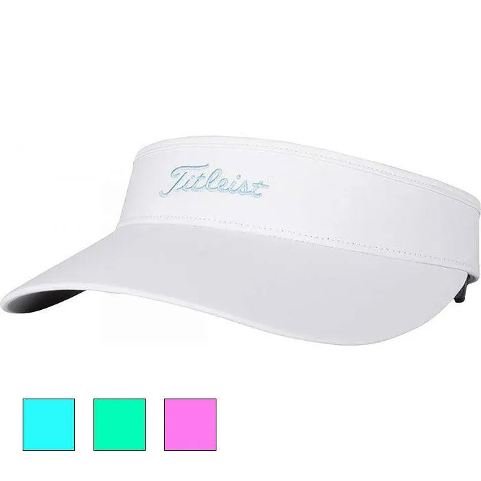 Titleist Ladies Sundrop Golf Visor White/Pink Script (TH21VWSDT)