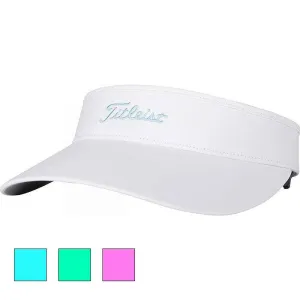 Titleist Ladies Sundrop Golf Visor White/Pink Script (TH21VWSDT)