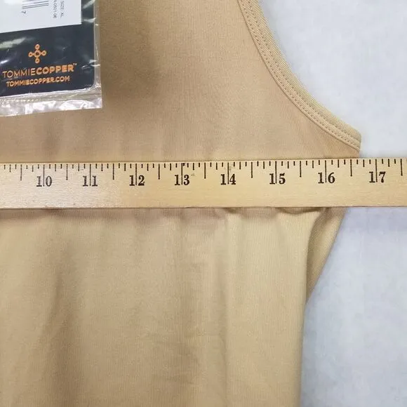 Tommie Copper® Women's XL Lower Back Support Tank Nude Beige Stretch Support NEW