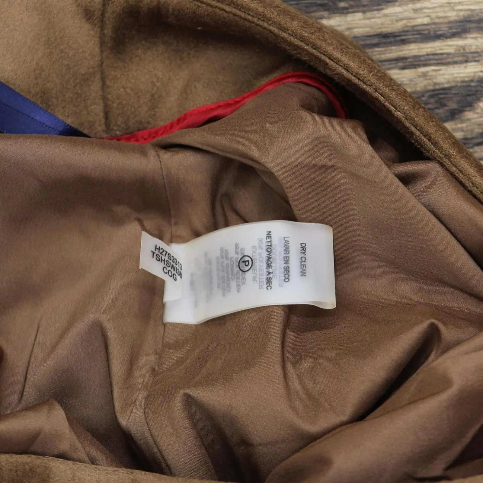 Tommy Hilfiger Women's Faux-Suede Fit & Flare Skirt H27S3313 Cognac Brown 6