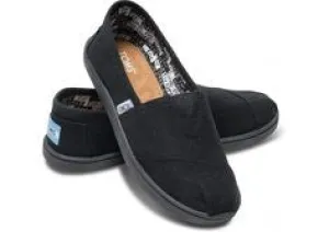TOMS 340513 Youth Big Girls Classic Black Slip On Casual Shoes Size 13.5