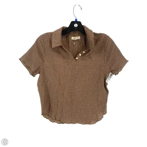 Top Short Sleeve By Madewell In Brown, Size: S