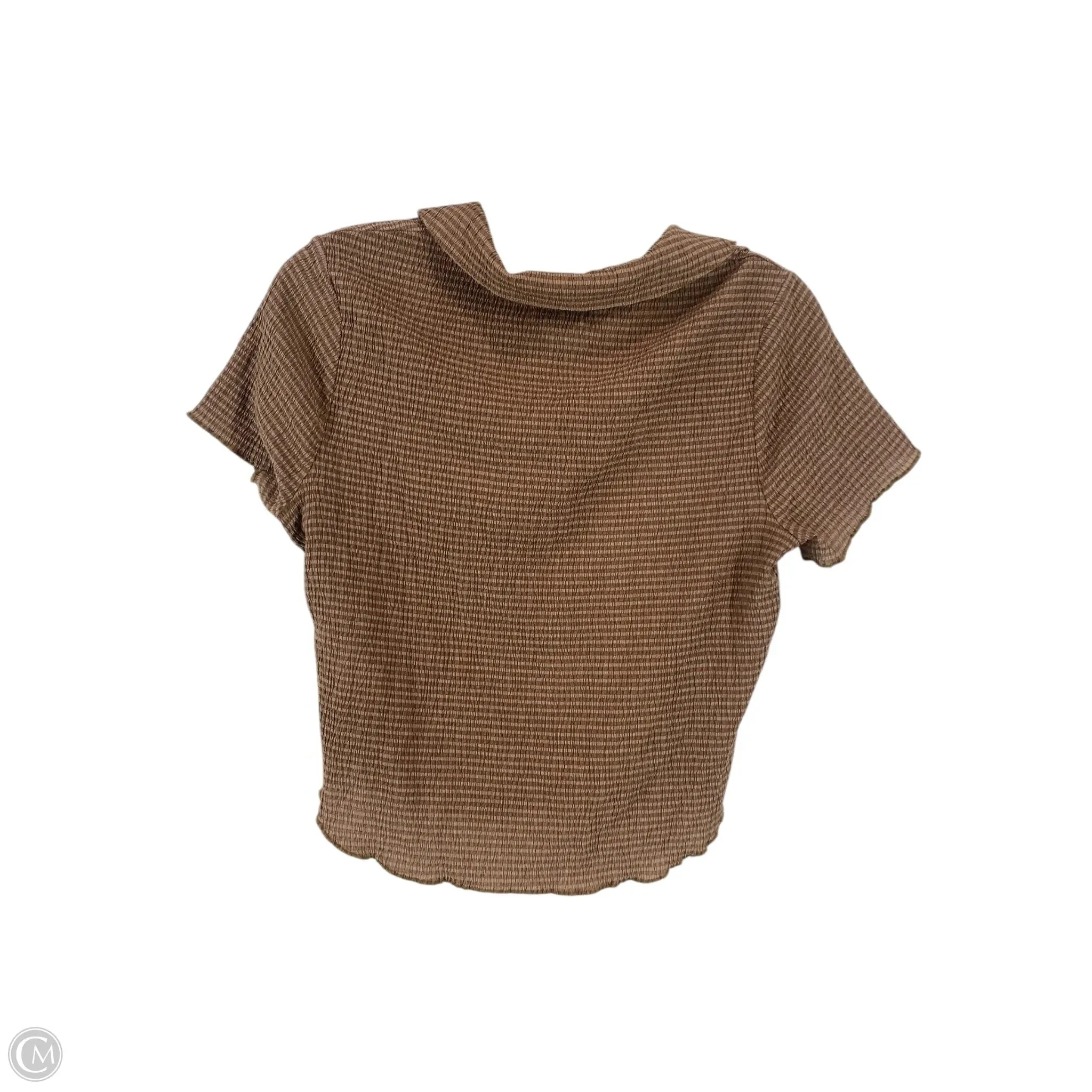Top Short Sleeve By Madewell In Brown, Size: S