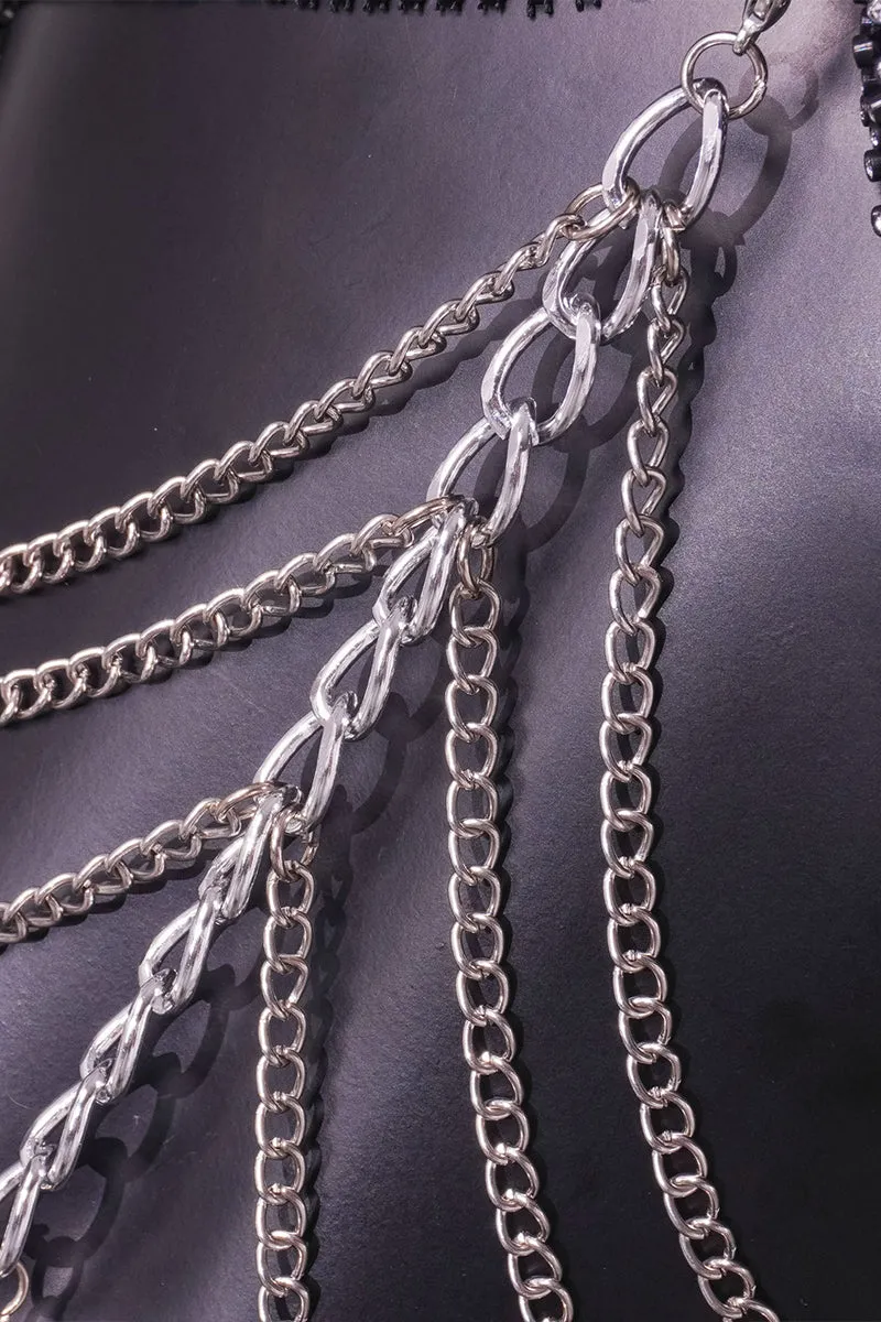 TQ3570 Fishnet Bodychain Top