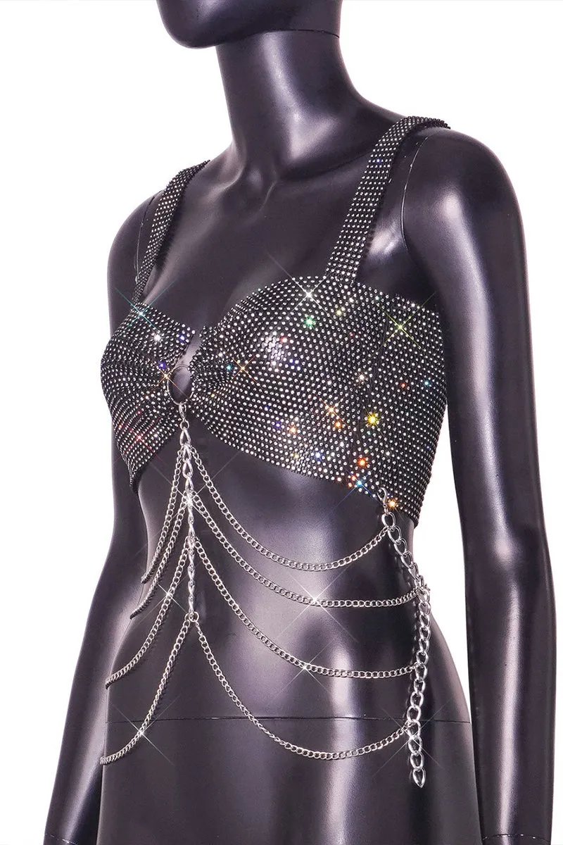 TQ3570 Fishnet Bodychain Top