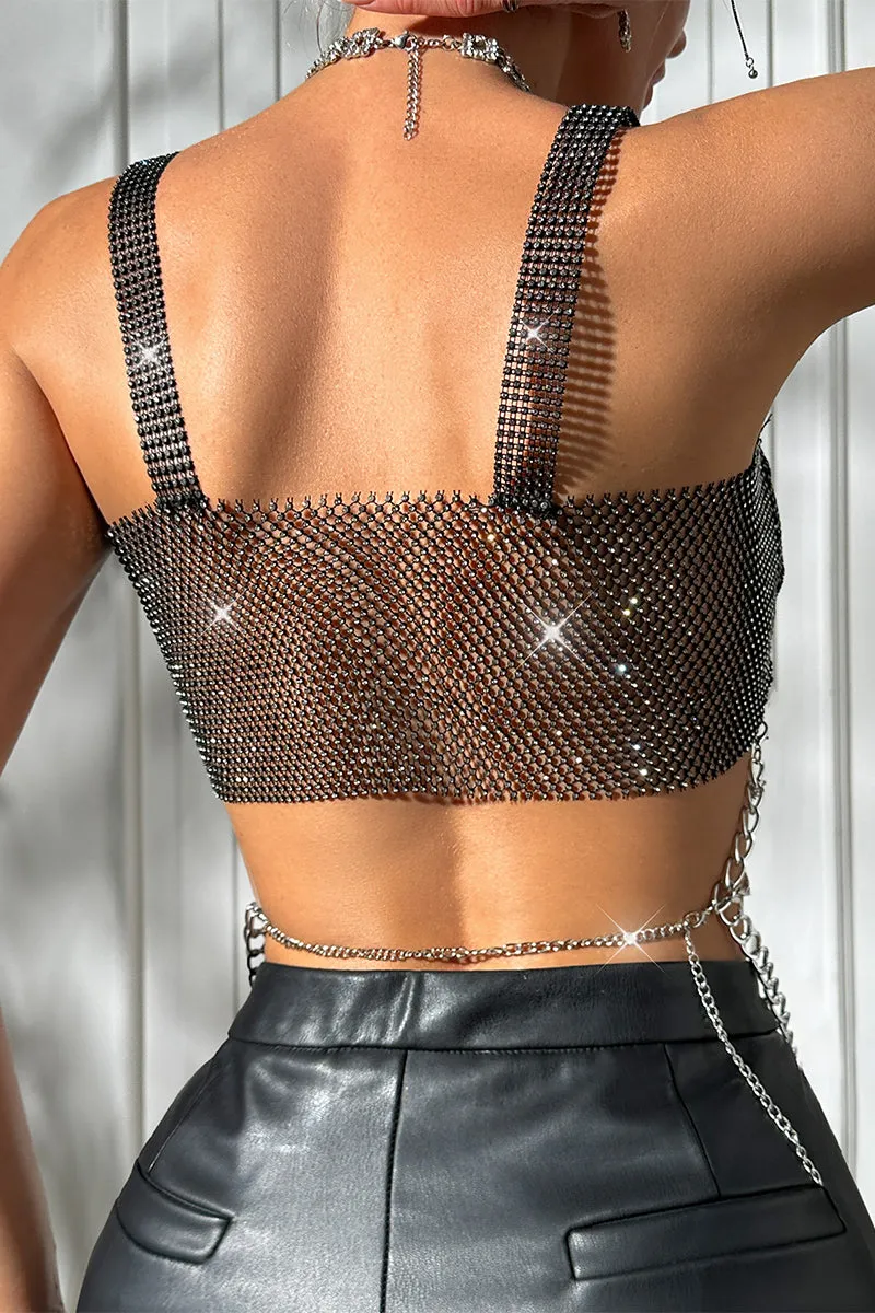TQ3570 Fishnet Bodychain Top