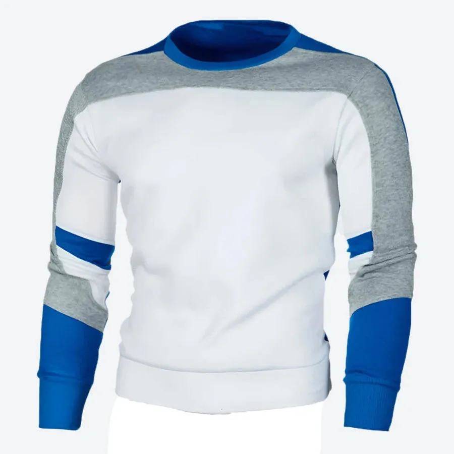 Trendy Panel Design Cotton Sweatshirts