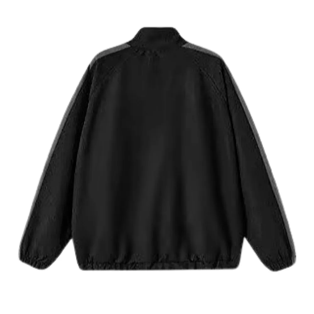 Trendy Suede Sleeve Contrast Jacket