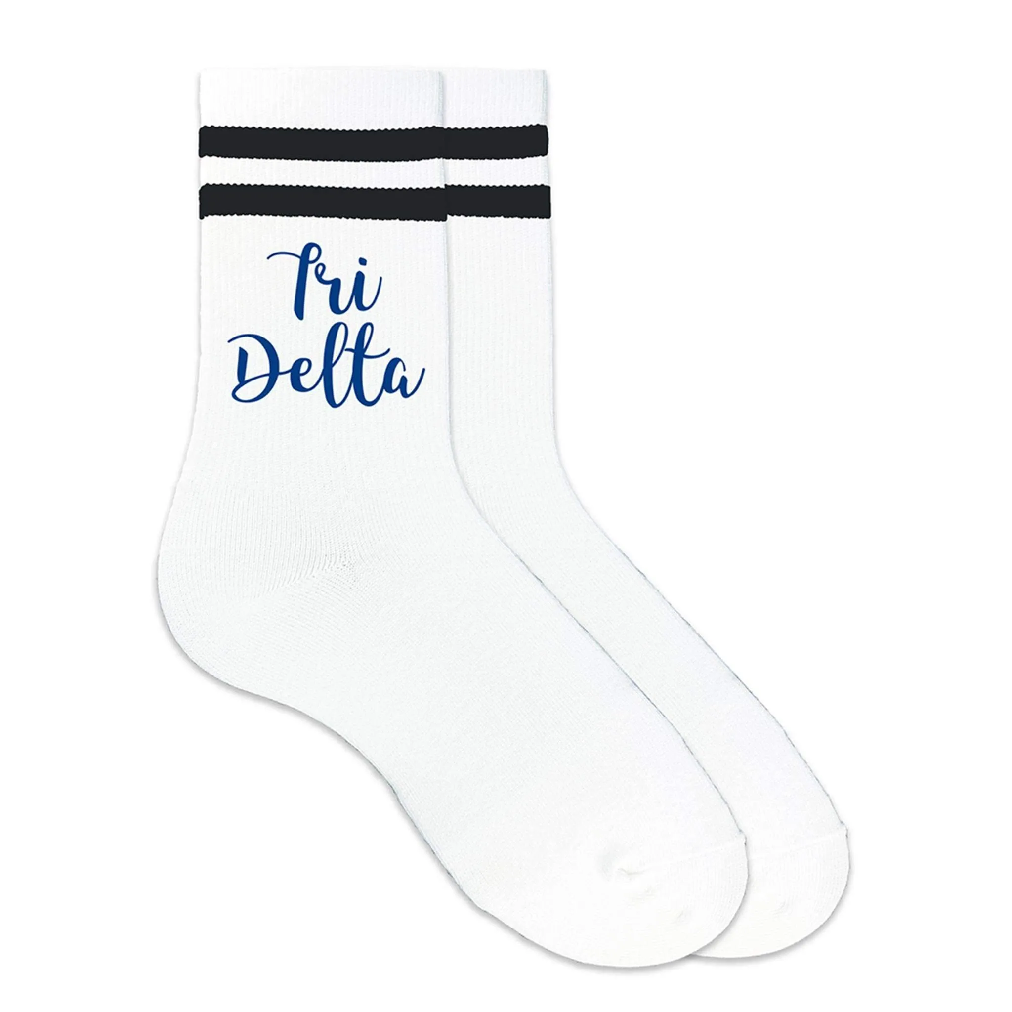 TRI DELTA Striped Sorority Crew Socks
