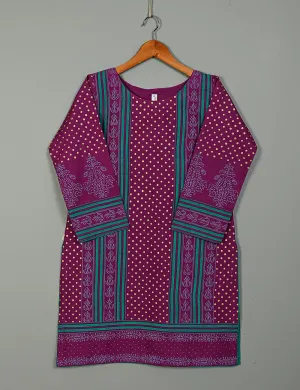TS-138A-Purple - Folklore - Cotton Block Printed Stitched