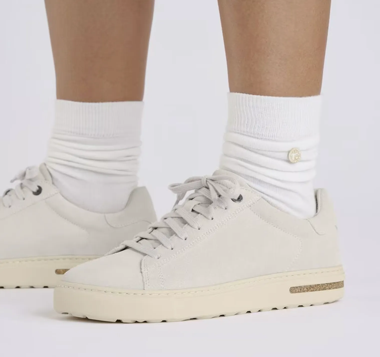 UNISEX BIRKENSTOCK BEND LOW | ANTIQUE WHITE SUEDE LEATHER