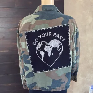Upcycled Treasure &amp; Bond (Do Your Part) Camouflage Jacket Size Women's Small