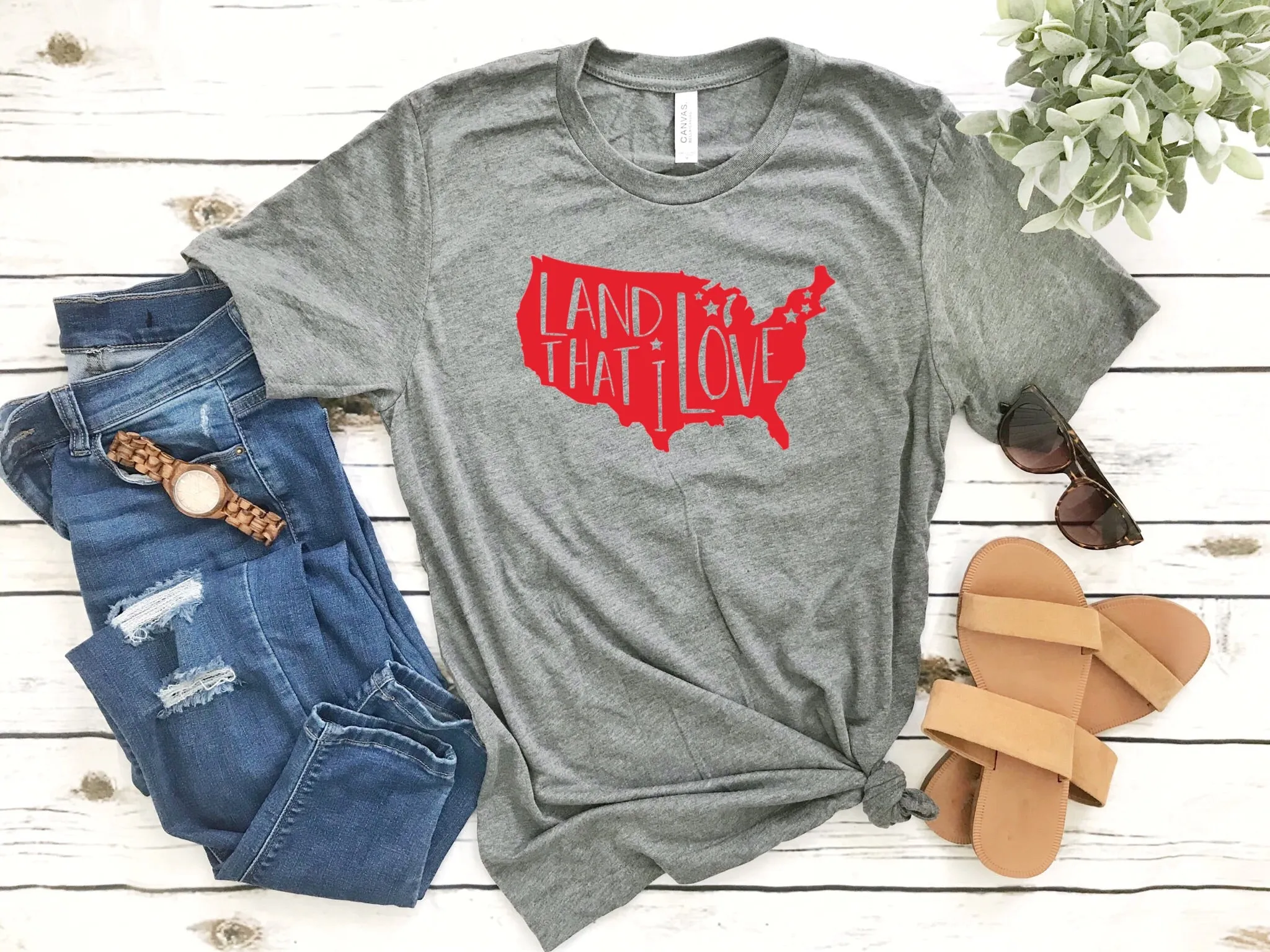 USA shirt , Land that I Love Shirt ,  July 4th T-Shirt