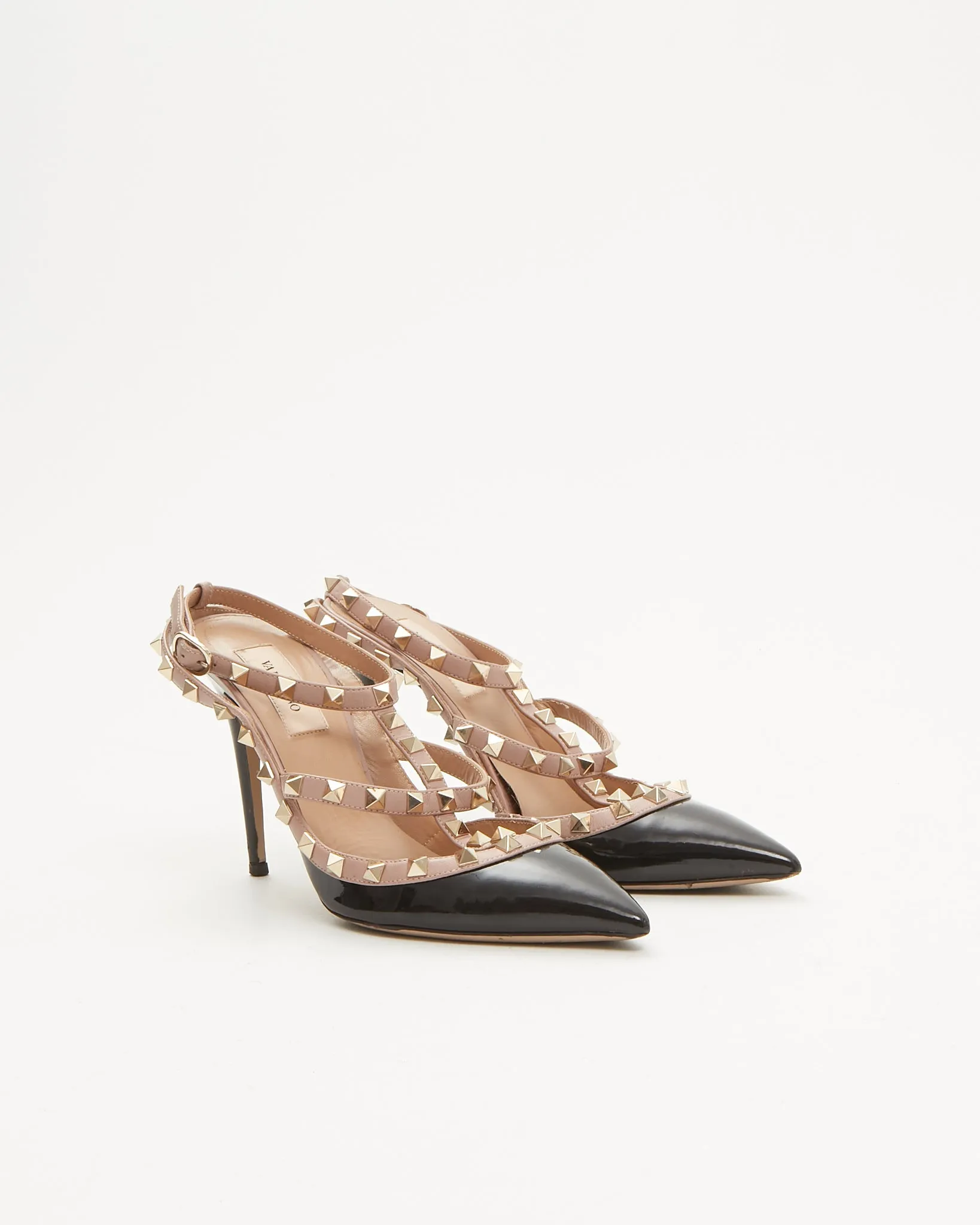 Valentino Black Rockstud Heels - 38.5