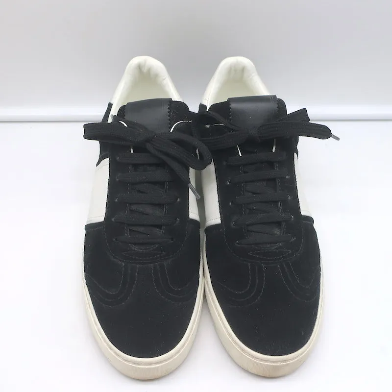 Valentino Fly Crew Low Top Sneakers Black Suede Size 39