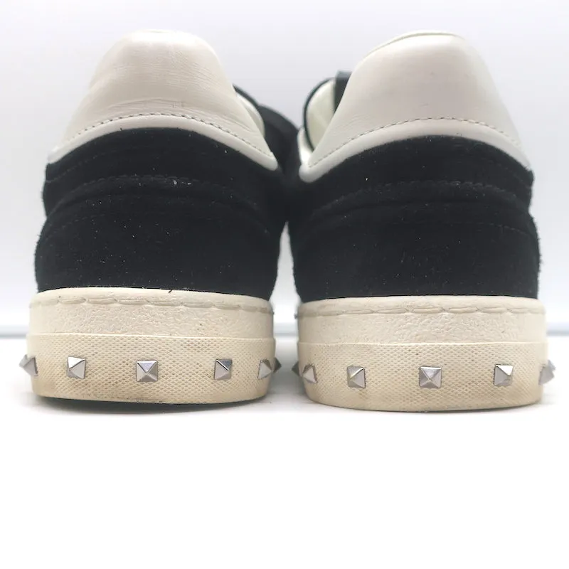 Valentino Fly Crew Low Top Sneakers Black Suede Size 39