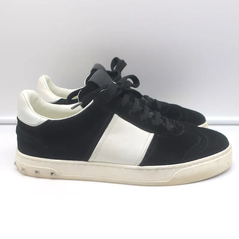 Valentino Fly Crew Low Top Sneakers Black Suede Size 39