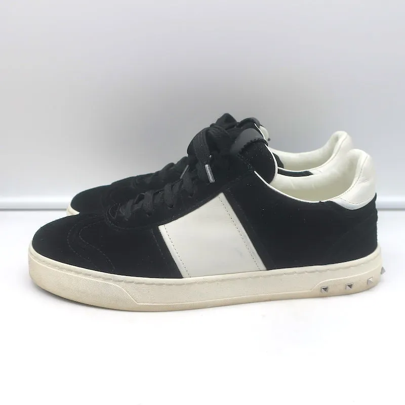 Valentino Fly Crew Low Top Sneakers Black Suede Size 39