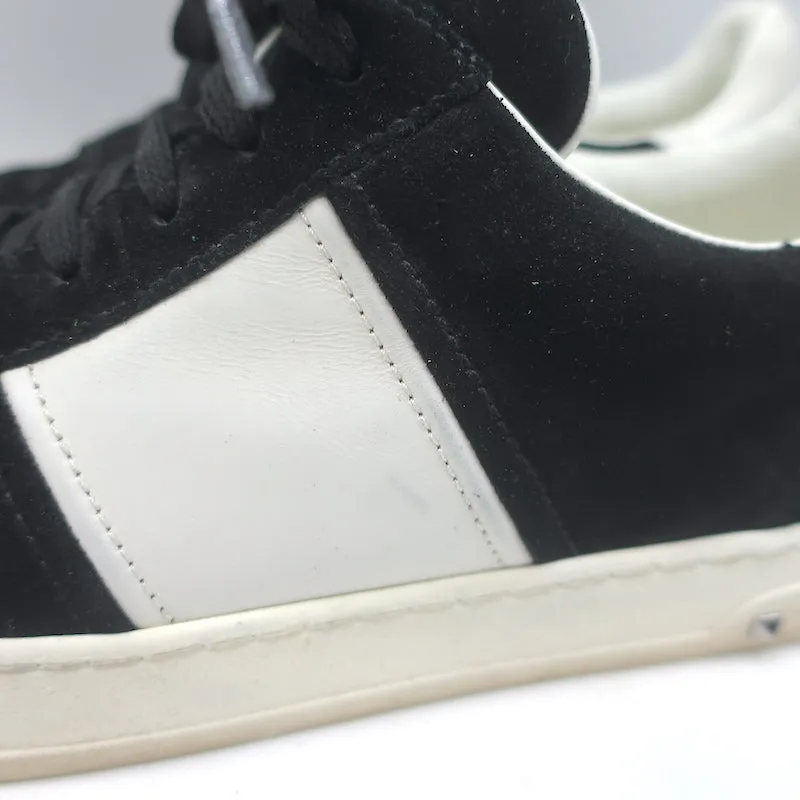 Valentino Fly Crew Low Top Sneakers Black Suede Size 39