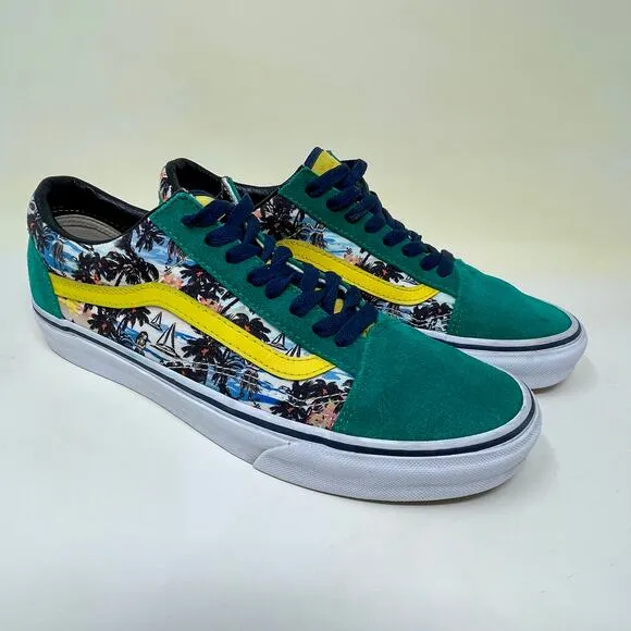 Vans Old Skool Rare Caribbean Men's Sz 9 - Wmns 10 1/2 Green Suede 114.5=I.10.5