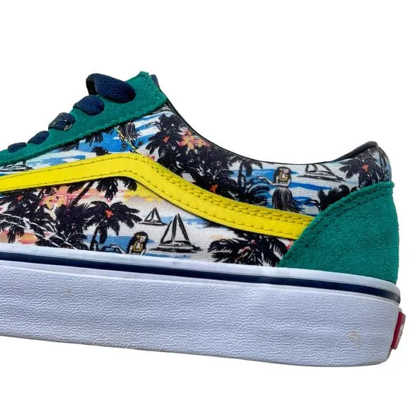 Vans Old Skool Rare Caribbean Men's Sz 9 - Wmns 10 1/2 Green Suede 114.5=I.10.5