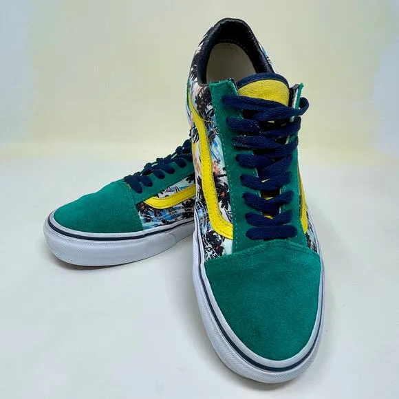 Vans Old Skool Rare Caribbean Men's Sz 9 - Wmns 10 1/2 Green Suede 114.5=I.10.5