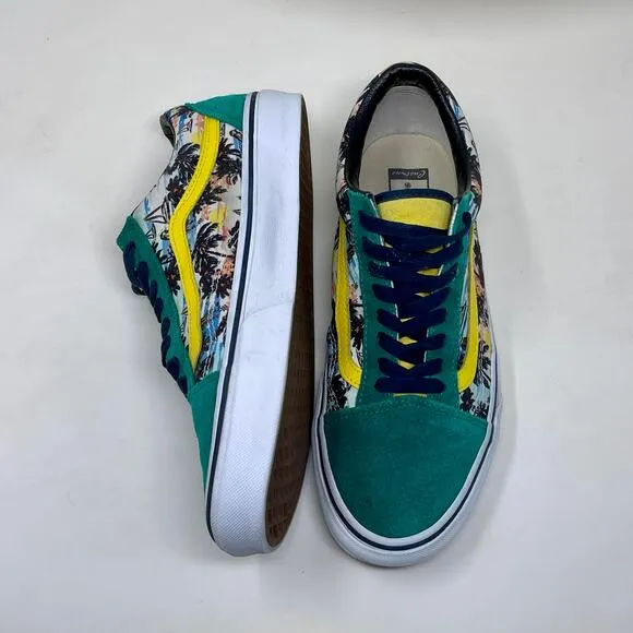 Vans Old Skool Rare Caribbean Men's Sz 9 - Wmns 10 1/2 Green Suede 114.5=I.10.5
