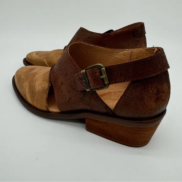 Vera Cruz Artisans Brown Leather Cutout Block Heel Size EU 37 Sundance