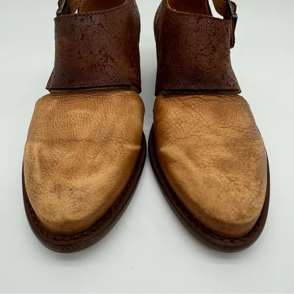 Vera Cruz Artisans Brown Leather Cutout Block Heel Size EU 37 Sundance