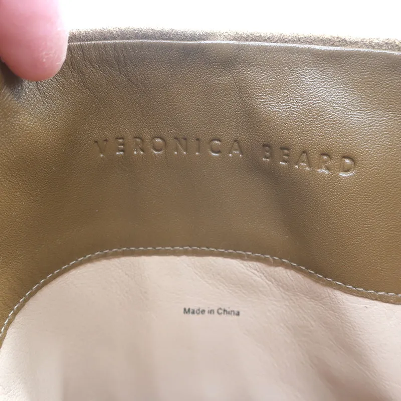 Veronica Beard Blondie Slouchy Suede Boots Beige Size 6.5