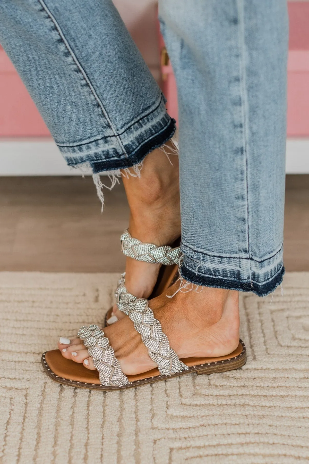 Very G Twisty Sandals- Silver