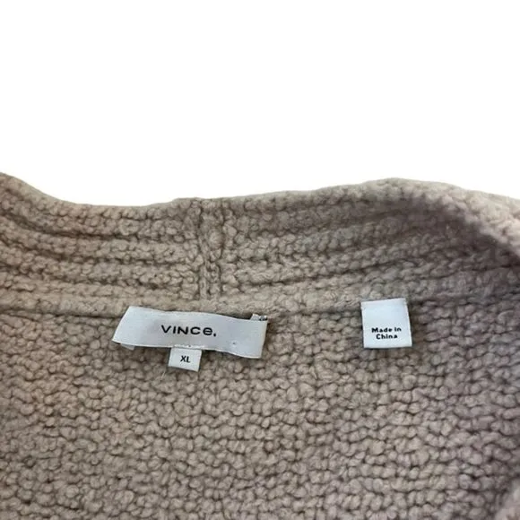 Vince women's button down cardigan super soft knit beige off white sz XL