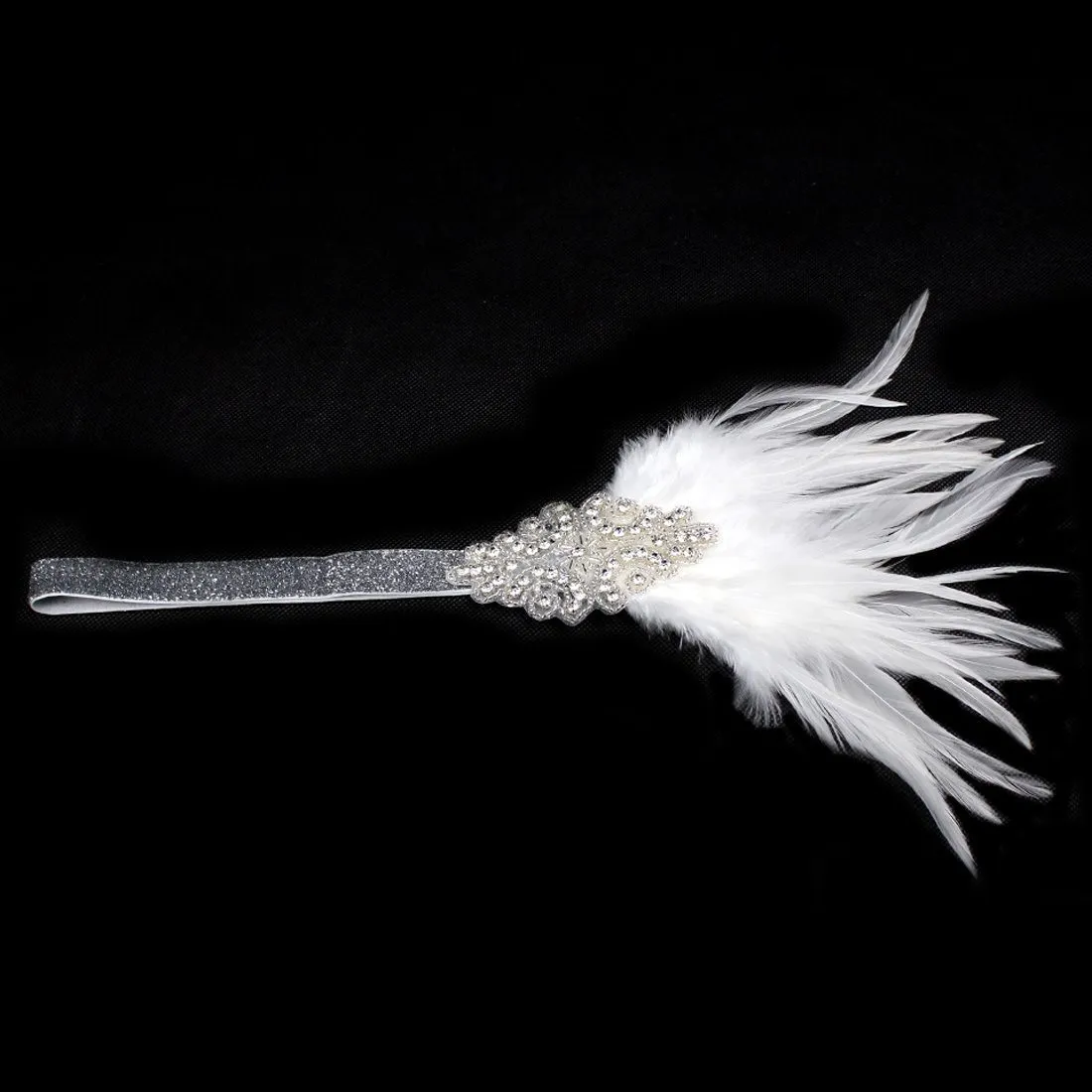 Vintage Flapper Headband 1920s Gatsby Feather Fascinators|JaosWish