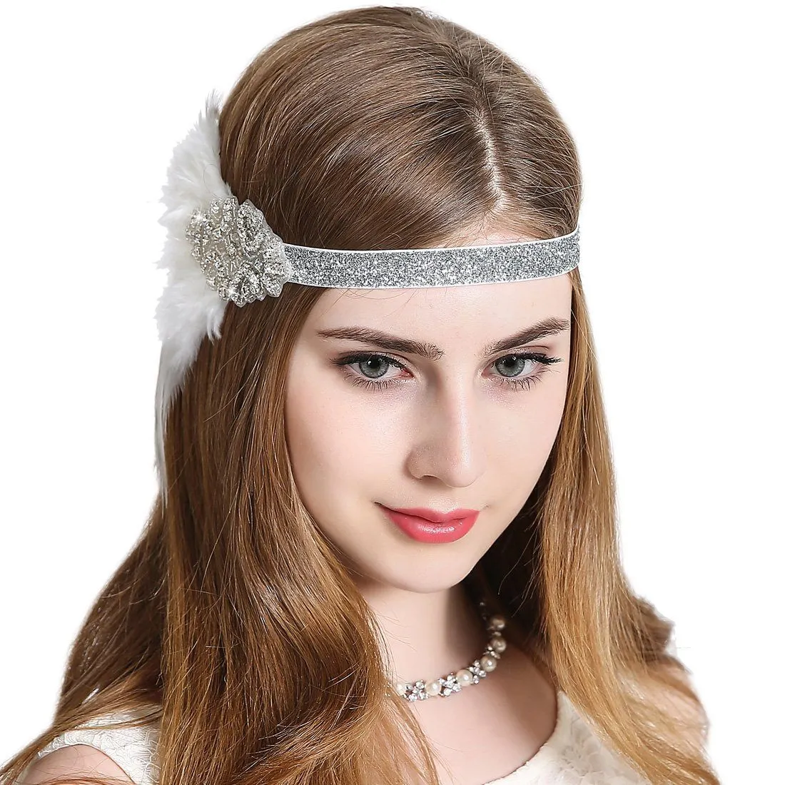 Vintage Flapper Headband 1920s Gatsby Feather Fascinators|JaosWish