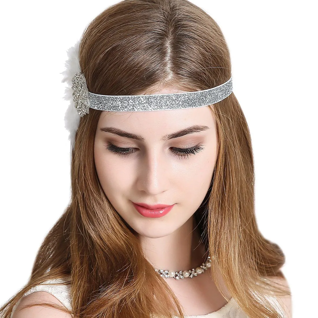 Vintage Flapper Headband 1920s Gatsby Feather Fascinators|JaosWish