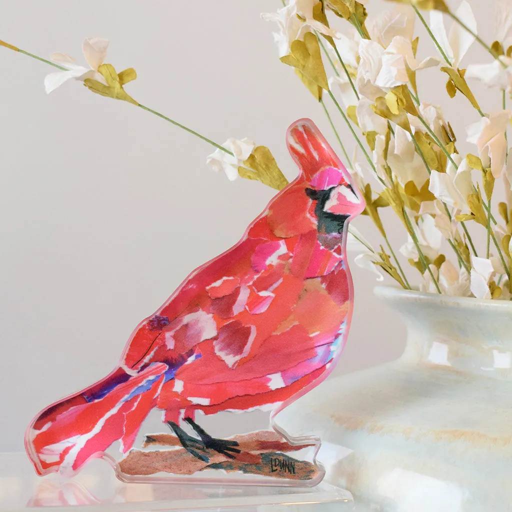 Visiting Cardinal Acrylic Block