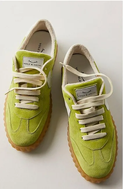 Voile Blanche Ines Green Suede Sneaker